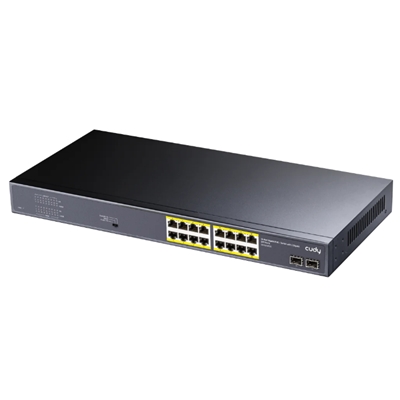 SWITCH 16P 10/100/1000M BASE-T CUDY GS1020PE 2P 1000 BASE-X SFP SLOT - POE+ 200W