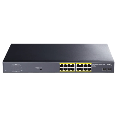SWITCH 16P 10/100/1000M BASE-T CUDY GS1020PE 2P 1000 BASE-X SFP SLOT - POE+ 200W