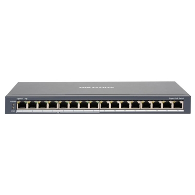 SWITCH 16P GIGABIT HIKVISION DS-3E0516P-O8P GIGABIT POE + 8P RJ45 - 802.3AF/AT -110W FINO:30/06