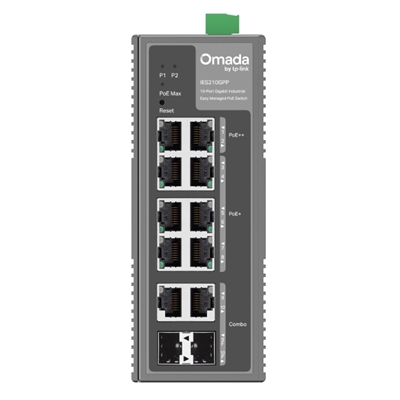 SWITCH INDUSTRIALE 10P TP-LINK IES210GPP CON 6P POE+ 2P POE++ 2P GIGABIT POE++ 2P GIGABIT NON POE-2 SLOT SFP GIGABIT COMBINATI