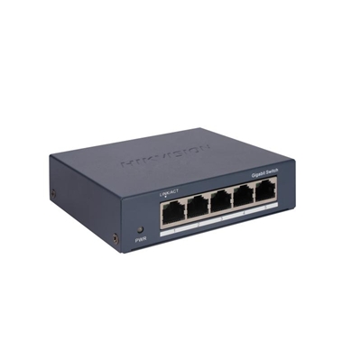SWITCH 5P LAN GIGABIT HIKVISIONDS-3E0505-O UNMANAGED - CASE ACCIAIO FINO:30/06