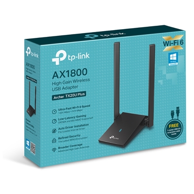 ADATTATORE WIRELESS AX1800 DUAL BANDTP-LINK ARCHER TX20U PLUS WI-FI6 USB3.0 -U-MIMO