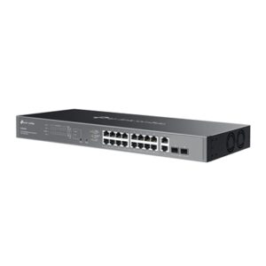 SWITCH 20P LAN GIGABIT TP-LINK ES220GMP EASY MANAGED16P POE+ 2P GIGABIT 2P SFP- CUST.IN ACCIAIO - MONT.SU RACK 1U 1 FINO:30/06