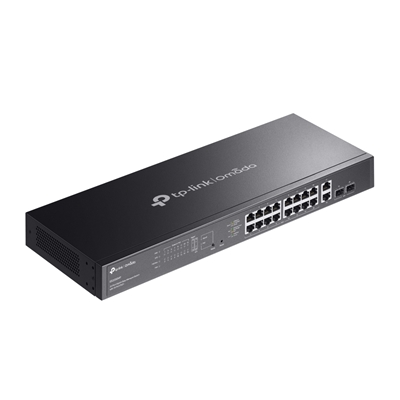 SWITCH 20P LAN GIGABIT TP-LINK ES220GMP EASY MANAGED16P POE+ 2P GIGABIT 2P SFP- CUST.IN ACCIAIO - MONT.SU RACK 1U 1 FINO:30/06