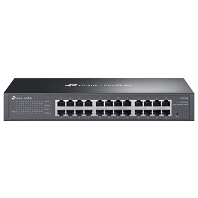 SWITCH 24P LAN GIGABIT TP-LINK ES224G EASY MANAGED- CUST.IN ACCIAIO - MONTABILE SU RACK 1U 13 (INTEG