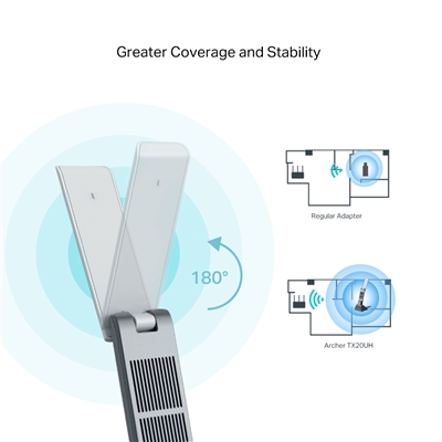 ADATTATORE USB WIRELESS AX1800 DUAL BANDTP-LINK ARCHER TX20UH WI-FI6 USB3.0 -MU-MIMO