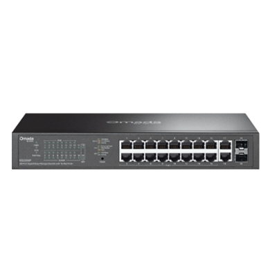 SWITCH 20P LAN GIGABIT TP-LINK ES220GP EASY MANAGED16P POE+ 2P GIGABIT 2P SFP- MONT.SU RACK 1U 13 - ALIM.POE 150W