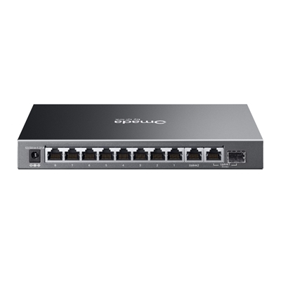 SWITCH 10P LAN GIGABIT TP-LINK ES210GP EASY MANAGED8P POE+ 1P GIGABIT 1P COMBO GIGABIT RJ45/SFP- ALIM.POE 63W
