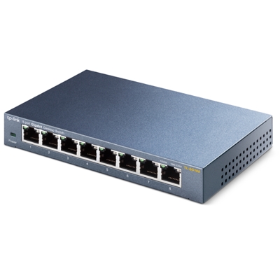 SWITCH 8P LAN GIGABIT TP-LINK TL-SG108 METAL SUPPORTS GMP SNOOPING