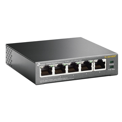 SWITCH 5P LAN GIGABIT TP-LINK TL-SG1005P DESKTOP 4P POE-GARANZIA A VITA