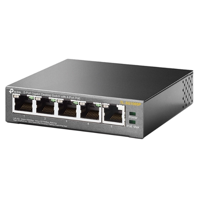 SWITCH 5P LAN GIGABIT TP-LINK TL-SG1005P DESKTOP 4P POE-GARANZIA A VITA