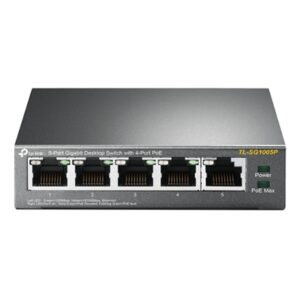 SWITCH 5P LAN GIGABIT TP-LINK TL-SG1005P DESKTOP 4P POE-GARANZIA A VITA