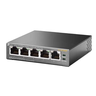 SWITCH 5P LAN 10/100M TP-LINK TL-SF1005P DESKTOP 4P POE FAST ETHERNET -GARANZIA A VITA