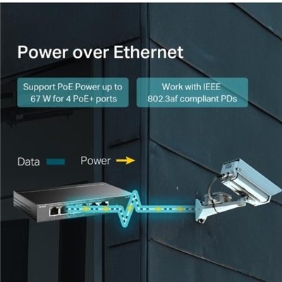 SWITCH 6P LAN 10/100M TP-LINK TL-SF1006P DESKTOP 4P POE+ FAST ETHERNET -GARANZIA A VITA
