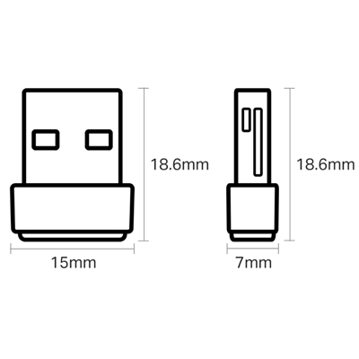 ADATTATORE WIRELESS AC600 DUAL BAND TP-LINK ARCHER T2U NANO USB2.0 150MBPS A 2.4GHZ + 433MBPS A 5GHZ 802.11AC/A/B/G/N FINO:30/11