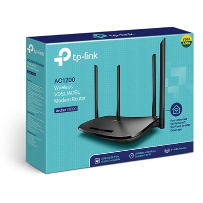 WIRELESS ROUTERAC1200 TP-LINK ARCHER VR300 DUALBAND433M/2.4GHZ+867M/5GHZ 4P FAST ETHERNET