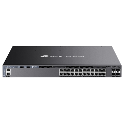 SWITCH 28P LIT TP-LINK SG6428XHP L3 24P GIGABIT POE+ RJ45 + 4P 10G SFP+- GARANZIA A VITA