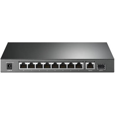 SWITCH 10P GIGABIT CON 8P POE+ TP-LINK TL-SG1210P 1P GIGABIT RJ45 1P GIGABIT SFP 802.3AT/AF - ALIM. POE 64W