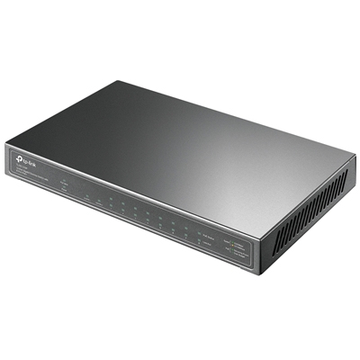 SWITCH 10P GIGABIT CON 8P POE+ TP-LINK TL-SG1210P 1P GIGABIT RJ45 1P GIGABIT SFP 802.3AT/AF - ALIM. POE 64W