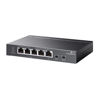 SWITCH 5P LAN TP-LINK TL-SG1005P-PD DI CUI 1P POE++ INE 4P POE+ OUT. - GARANZIA A VITA