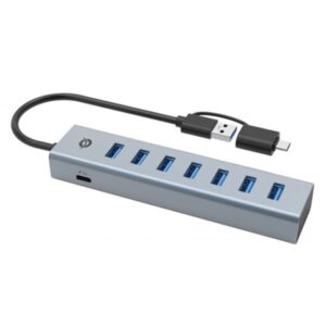 HUB USB3.0 A 7P CONCEPTRONIC HUBBIES21GP CON POWER ADAPTE5 GBPS 7P USB-A