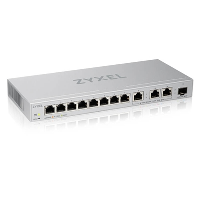 SWITCH 12P LAN GIGABIT ZYXELXGS1250-12-ZZ0102F 8P GIGABIT + 3P 10MGBE 1P SFP+ 10GBE EASY MANAG.X VLAN