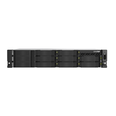 NAS QNAP TS-H1065EU-8G 8+2HD E1.S -NO HD- 2U SHORT-DEPTH 2PX2.5GBE -4P USB-8GB DDR5 SODIMM-CPU INTEL 4-CORE