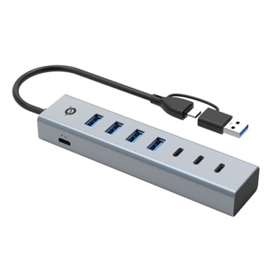HUB USB3.0 A 7P CONCEPTRONIC HUBBIES20G 5GBPS USB-C X 3PUSB-A X 4P