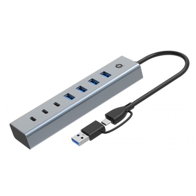 HUB USB3.0 A 7P CONCEPTRONIC HUBBIES20G 5GBPS USB-C X 3PUSB-A X 4P