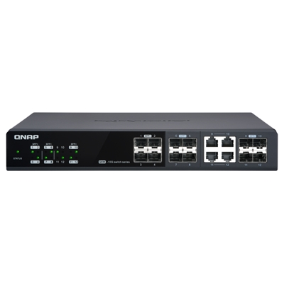 SWITCH QNAP QSW-M1204-4C 8P 10GBE SFP+ 4P 10GBE SFP+/ NBASE-T COMBO - RACK