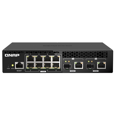 SWITCH QNAP QSW-M2108R-2C  LAYER 2 FORMATO RACK 8P 2.5GBPS 2P 10GBPS SFP+/NBASE-T COMBO