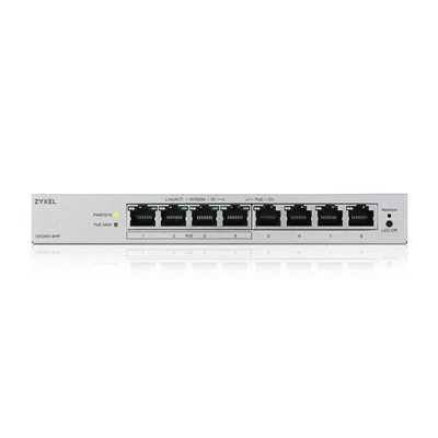 SWITCH 8P LAN GIGABIT ZYXEL GS1200-8HPV3-EU0101FSMART MANAGED(4P POE