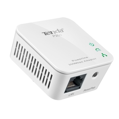 POWERLINE 200M TENDA P200 KIT- MINI -STARTER KIT CONF.2PZ - PULS.SYNCH PER MESSA IN SIC.RETE(AES 128BIT) - GARANZIA 3 ANNI