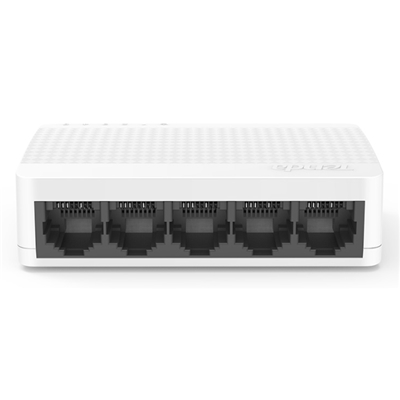 SWITCH 5P LAN 10/100M TENDA S105 DESKTOP - SUPP.AUTOPOLARIT+Ç SU OGNI PORTA - GARANZIA 3 ANNI-