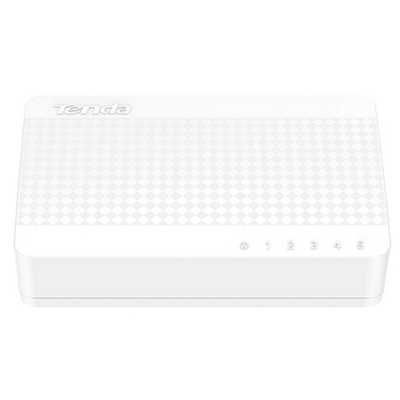 SWITCH 5P LAN 10/100M TENDA S105 DESKTOP - SUPP.AUTOPOLARIT+Ç SU OGNI PORTA - GARANZIA 3 ANNI-
