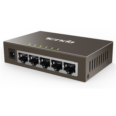 SWITCH 5P LAN GIGABIT TENDA TEG1005D DESKTOP SUPP.AUTOPOLARIT+Ç SU OGNI PORTA - GARANZIA 3 ANNI-