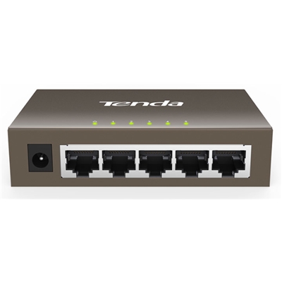 SWITCH 5P LAN GIGABIT TENDA TEG1005D DESKTOP SUPP.AUTOPOLARIT+Ç SU OGNI PORTA - GARANZIA 3 ANNI-