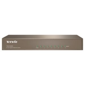 SWITCH 8P LAN GIGABIT TENDA TEG1008D DESKTOP SUPP.AUTOPOLARIT+Ç SU OGNI PORTA - GARANZIA 3 ANNI-