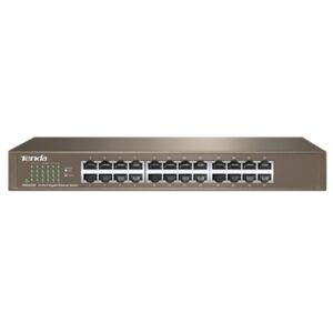 SWITCH 24P LAN GIGABIT RACK TENDA TEG1024D METALLO - SUPP.AUTOPOLARIT+Ç SU OGNI PORTA-KIT RACK INCL. - GARANZIA 3 ANNI FINO:31/07