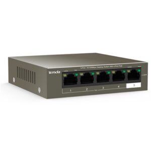 SWITCH 5P LAN 10/100M TENDA TEF1105P-4-63W DESKTOP4P POE - GARANZIA 3 ANNI