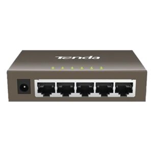 SWITCH5P LAN FULL GIGABIT TENDA TEG1005M DESKTOP UNMANAGED SUPP.AUTOPOLARIT+Ç SU OGNI PORTA - GARANZIA 3 ANNI-
