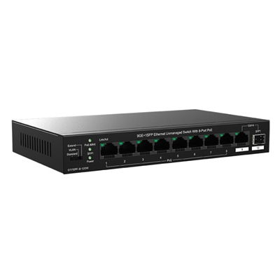 SWITCH 9P GE LAN +1P SFP TENDA TEG1110PF-8-120W8P POE (120W)