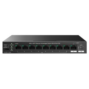 SWITCH 9P GE LAN +1P SFP TENDA TEG1110PF-8-120W8P POE (120W)