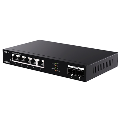 SWITCH 5P ETHERNET 2.5G+ 2P SFP+ 10G TENDA TEM2007X