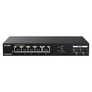 SWITCH 5P ETHERNET 2.5G+ 2P SFP+ 10G TENDA TEM2007X