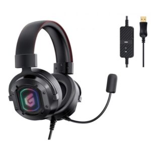 CUFFIE GAMING USB7.1 CONCEPTRONIC ATHAN02B - LED RGB- CON MICROFONO OMNIDIR.-CAVO 2.2MT FINO:31/08