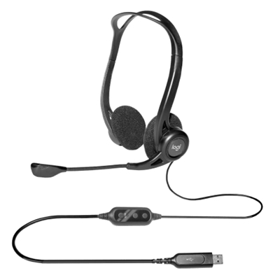 CUFFIA+MICROFONO LOGITECH OEM PC HEADSET 960 USB P/N 981-000100
