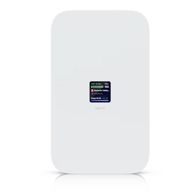 MODEM 5G UBIQUITI U5G-MAX UNIFI 3.4GBPS DOWNLINK- 2.5GBE RJ45- DUAL SIM/ESIM-POE-TOUCHSCREEN