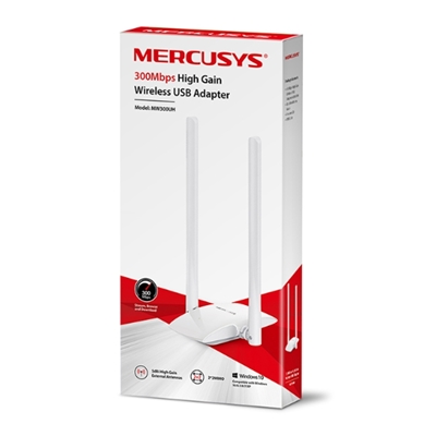 ADATTATORE WIRELESS 300M MERCUSYS MW300UH MICRO USB2.0- 2 ANTENNE ESTERNE