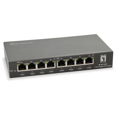 SWITCH 8P POE GIGABIT LEVELONE GEP-0823120W - 802.3AT/AF FINO:31/05